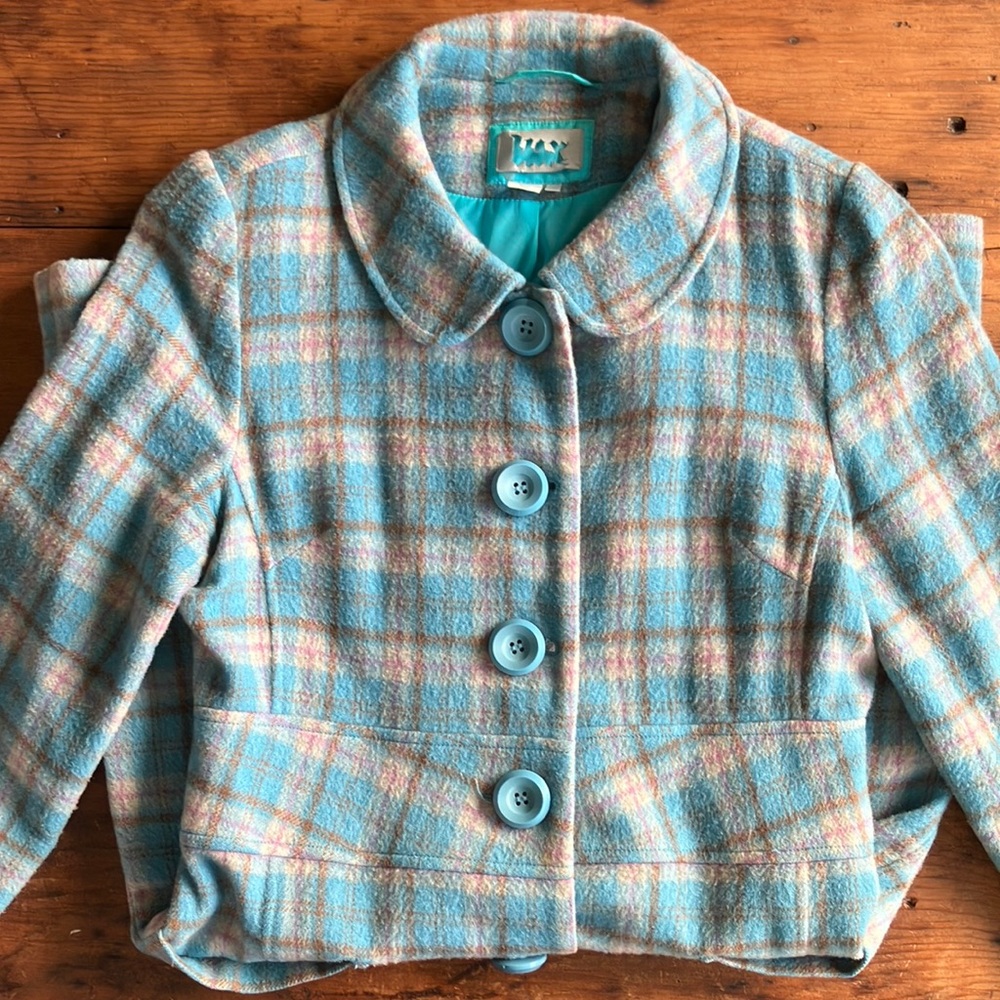 Urban Outfitters Lux plaid overcoat